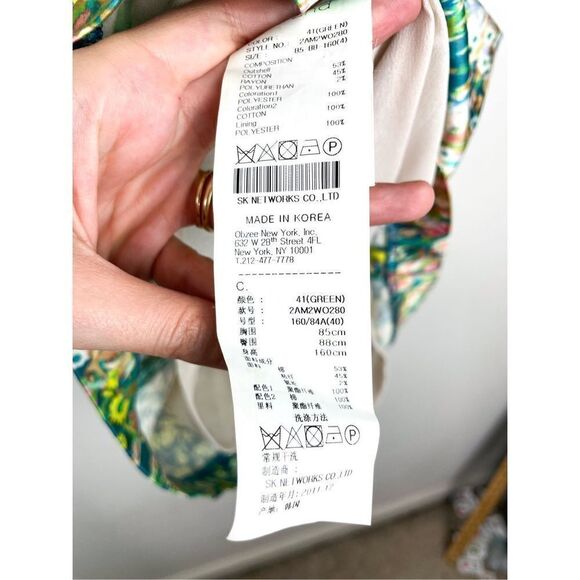 O’2nd Barney’s New York Floral Spring Bright Pocket Mini Dress Cotton Blend Size - Picture 6 of 10